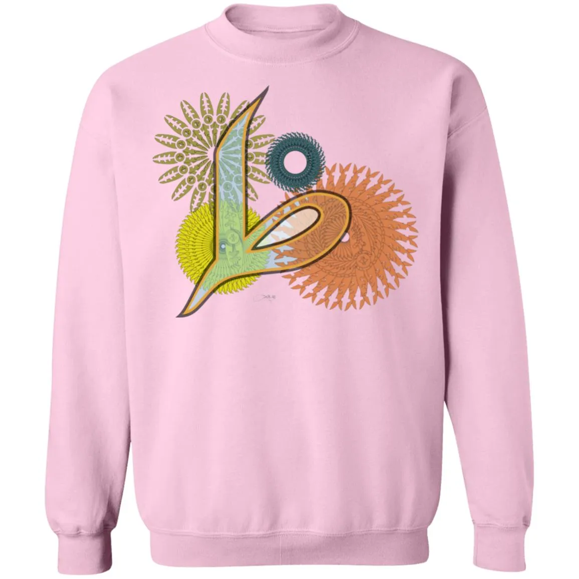 Pullover Sweatshirt with Arabic Initial - 'Ṭā' (ط)