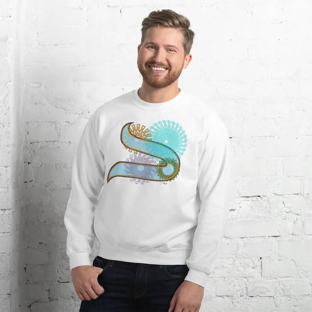 Pullover Sweatshirt with Arabic Initial - 'Dāl' (د)