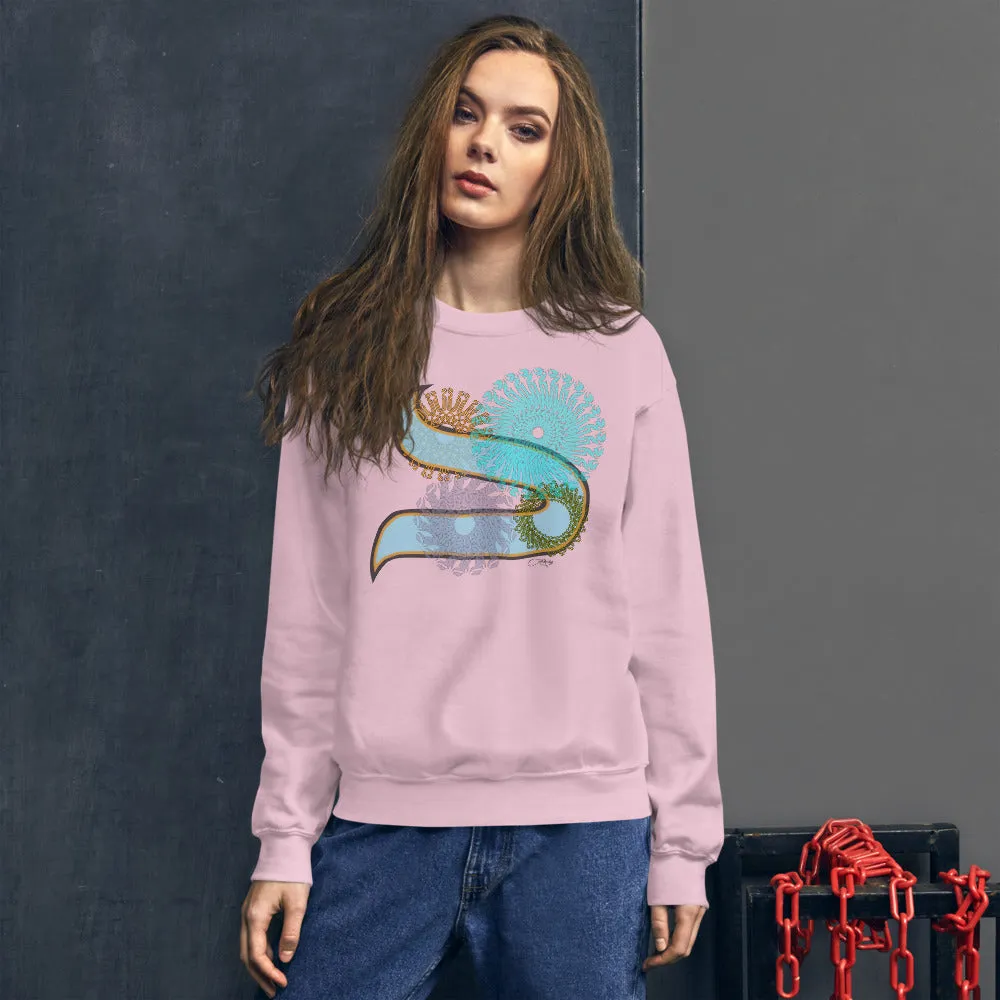 Pullover Sweatshirt with Arabic Initial - 'Dāl' (د)