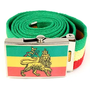 Rastafarian Belt with Custom Stylish Buckle