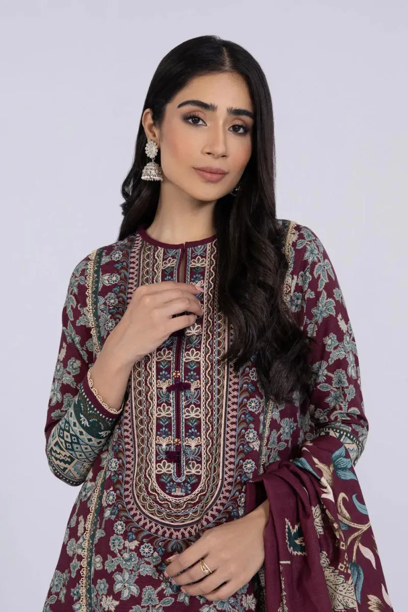 Sapphire Embroidered Khaddar 3 Piece Suit SAP104