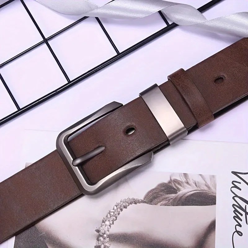 Stylish Suede Prong Buckle Belt Perfect for Work School Business