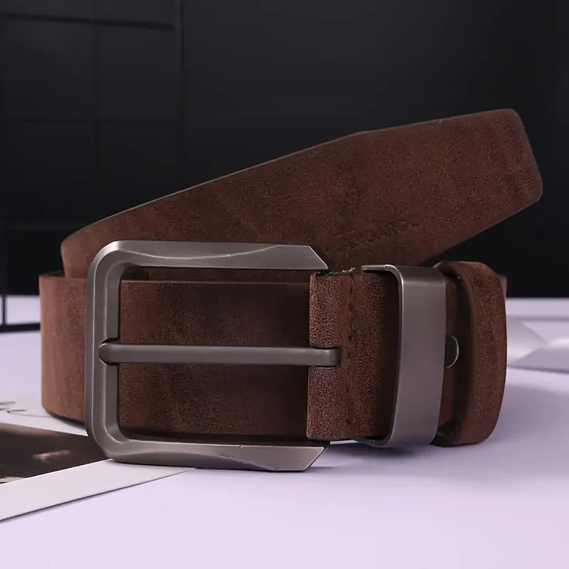 Stylish Suede Prong Buckle Belt Perfect for Work School Business