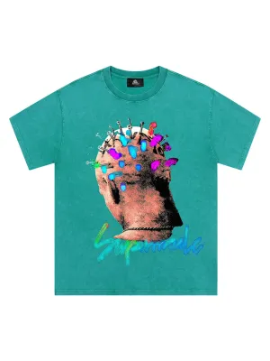 Thesupermade Street Artistic Painted Portrait T-shirt