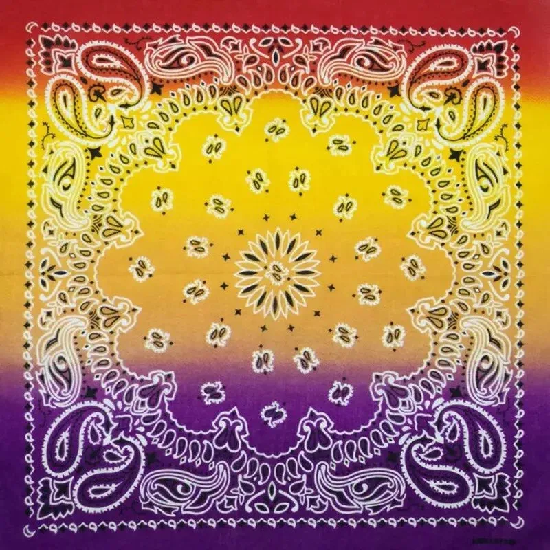 Tie Dye Bandana Cotton Paisley Bandanas Headbands Cowboy Handkerchiefs for Men and Women Colorful Hip-Hop Cycling Outdoor