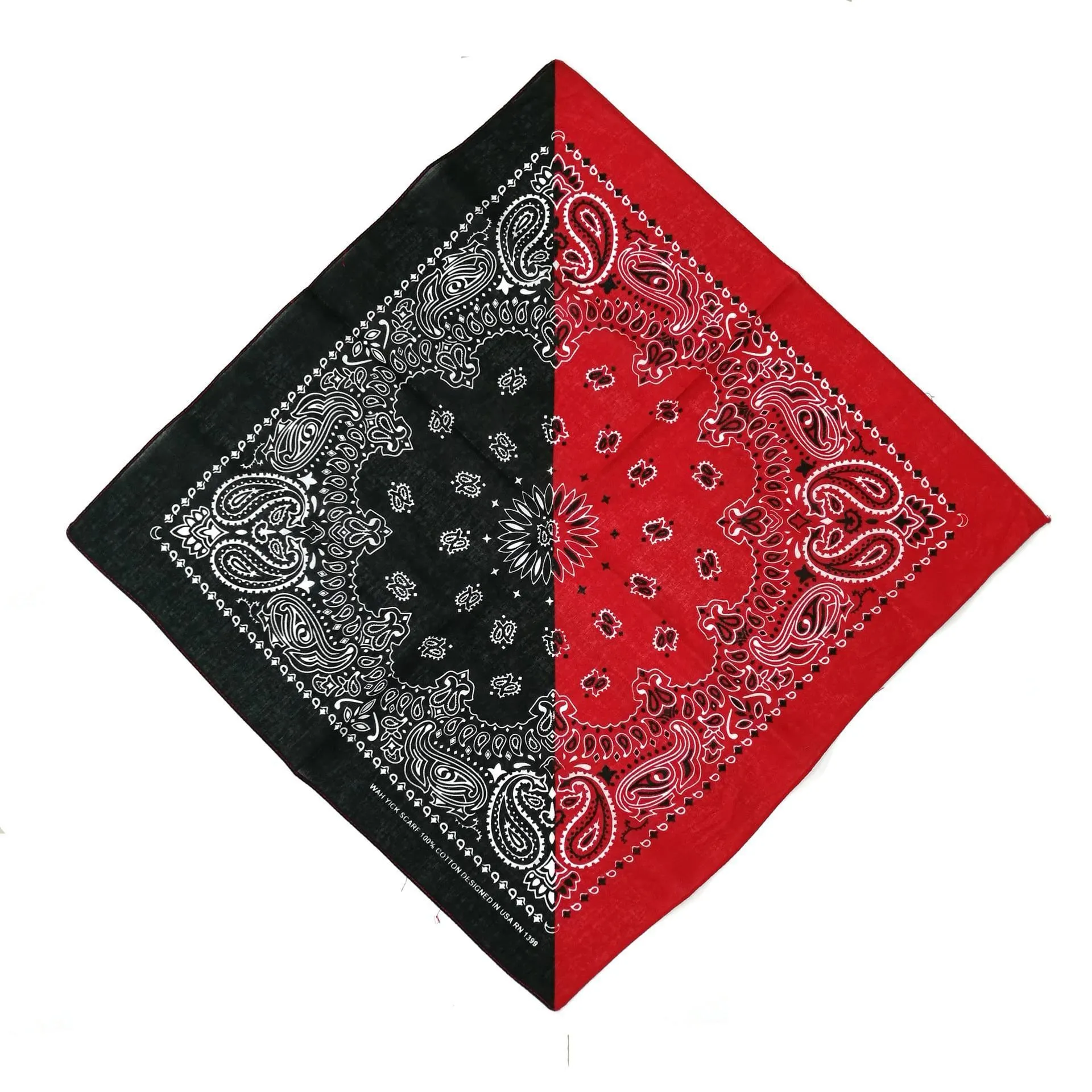 Tie Dye Bandana Cotton Paisley Bandanas Headbands Cowboy Handkerchiefs for Men and Women Colorful Hip-Hop Cycling Outdoor