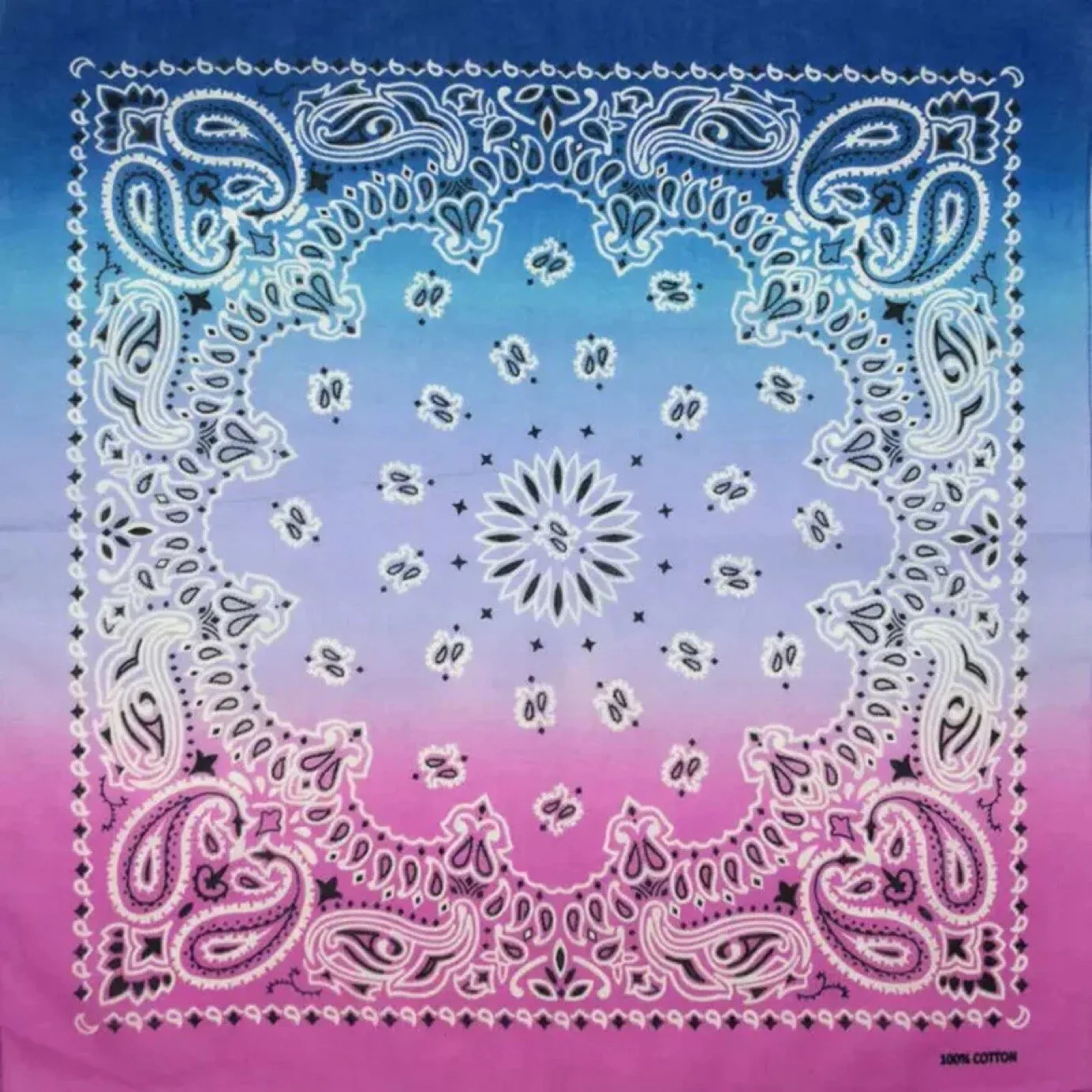 Tie Dye Bandana Cotton Paisley Bandanas Headbands Cowboy Handkerchiefs for Men and Women Colorful Hip-Hop Cycling Outdoor