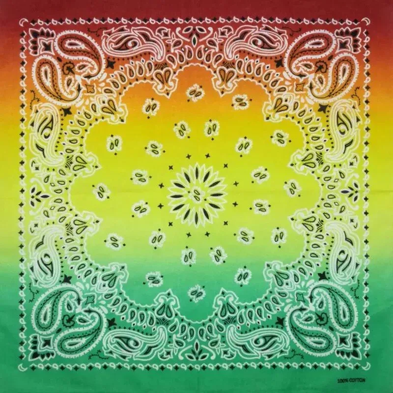 Tie Dye Bandana Cotton Paisley Bandanas Headbands Cowboy Handkerchiefs for Men and Women Colorful Hip-Hop Cycling Outdoor