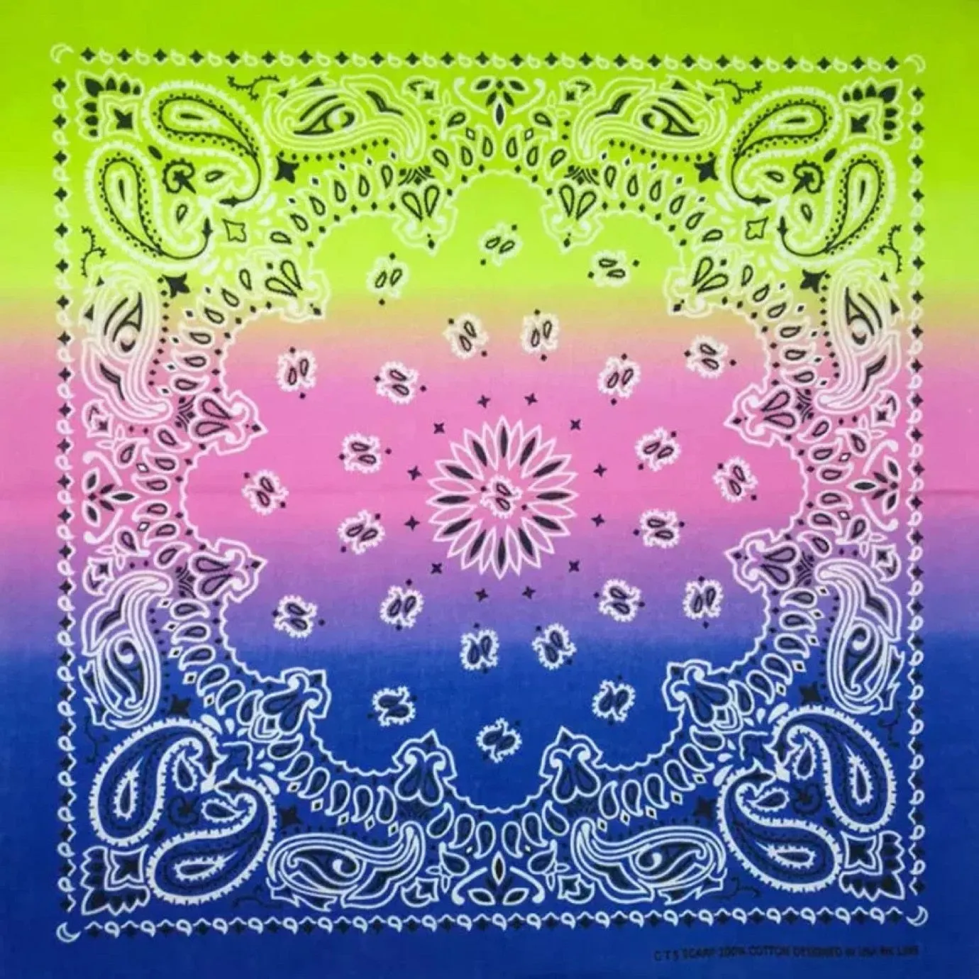 Tie Dye Bandana Cotton Paisley Bandanas Headbands Cowboy Handkerchiefs for Men and Women Colorful Hip-Hop Cycling Outdoor