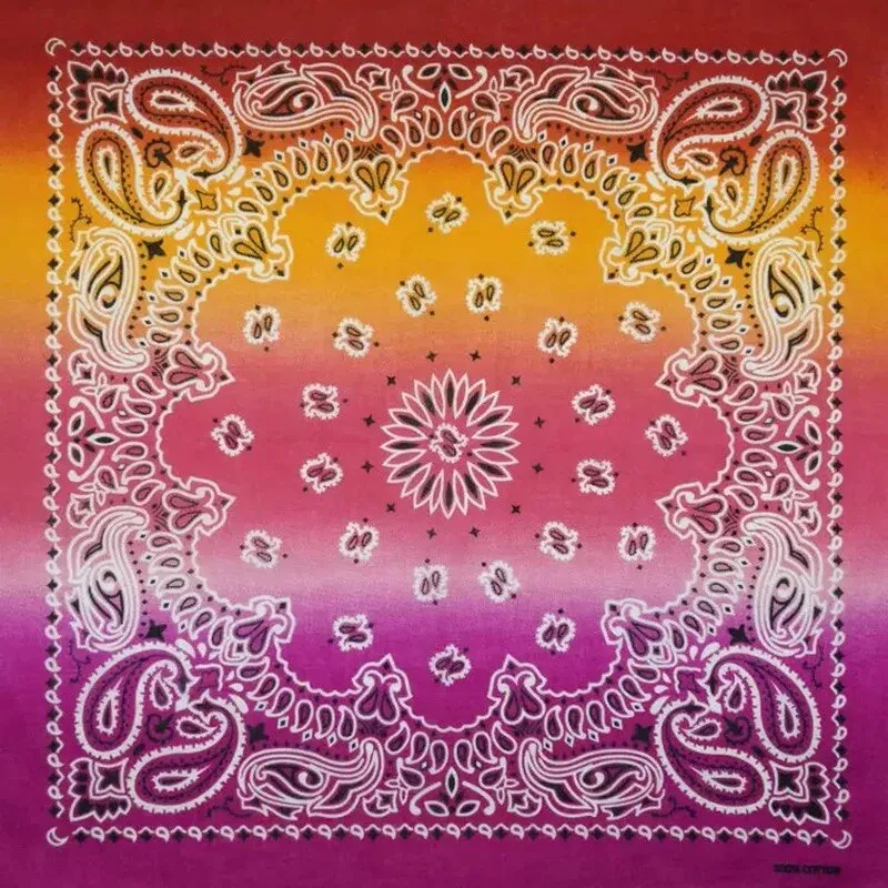 Tie Dye Bandana Cotton Paisley Bandanas Headbands Cowboy Handkerchiefs for Men and Women Colorful Hip-Hop Cycling Outdoor