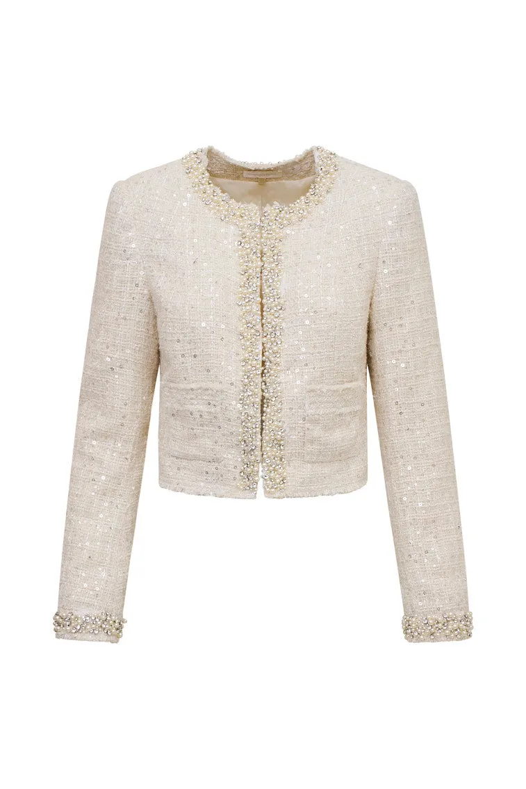 Vintra Embellished Tweed Jacket