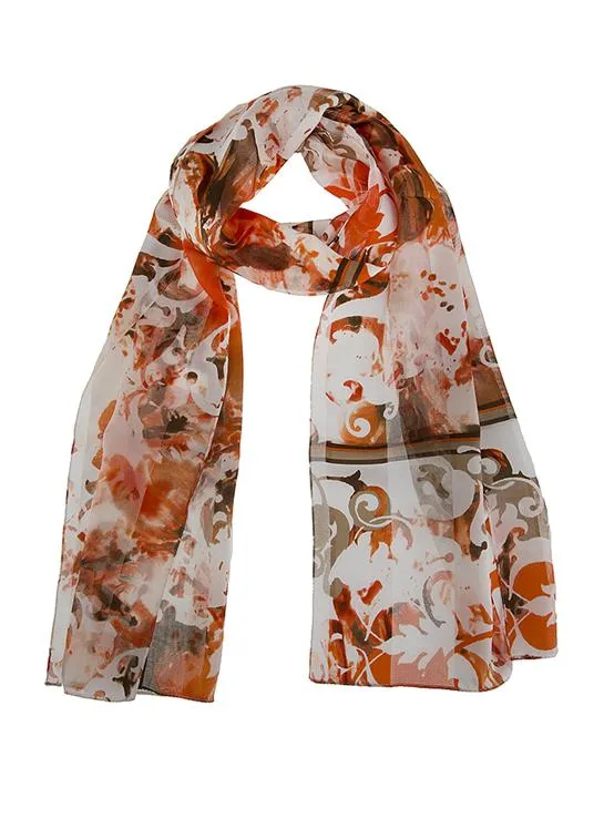 Women's Abstract Floral Print Lightweight Scarf